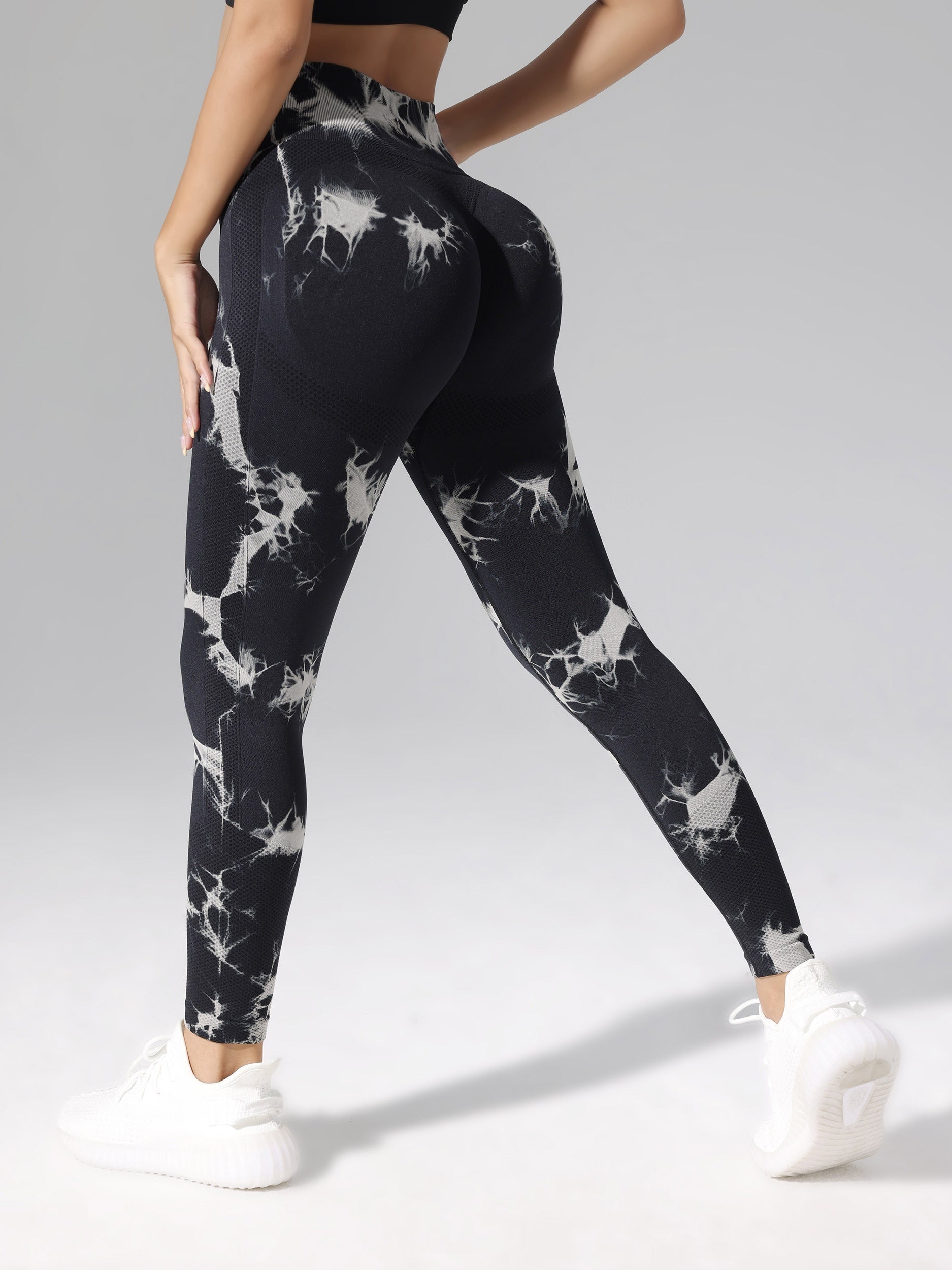 Seamless Tummy Control Workout Leggings High Stretch Yoga Gym Pants