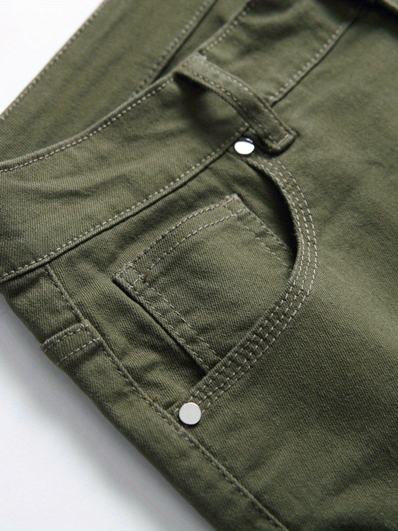 Men's Ripped Straight Regular Denim Jeans With Pockets