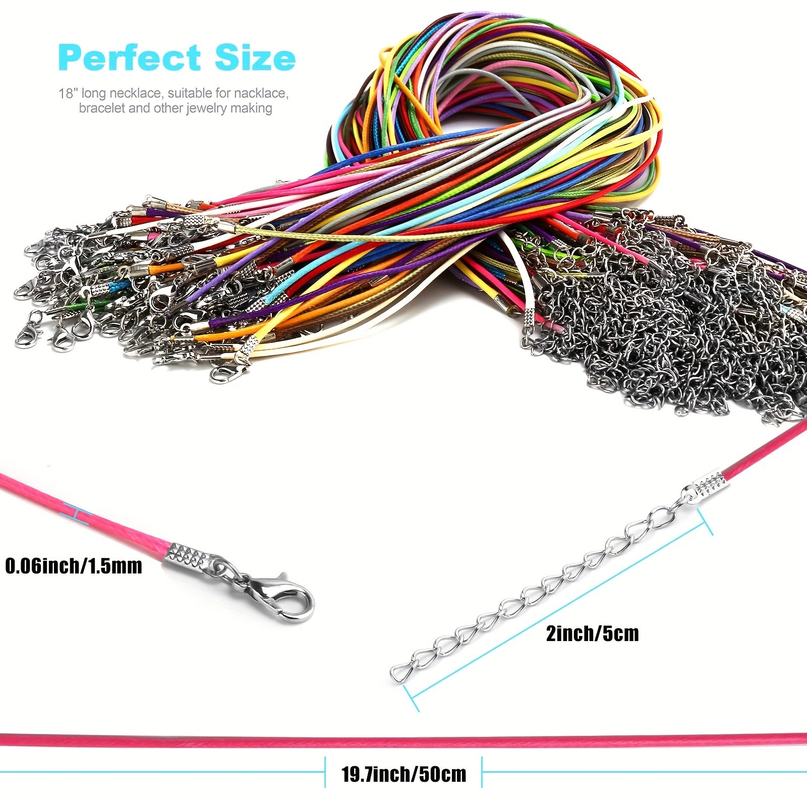 10pcs Leather Necklace String With Buckle Pendant Necklace Rope