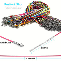 10pcs Leather Necklace String With Buckle Pendant Necklace Rope