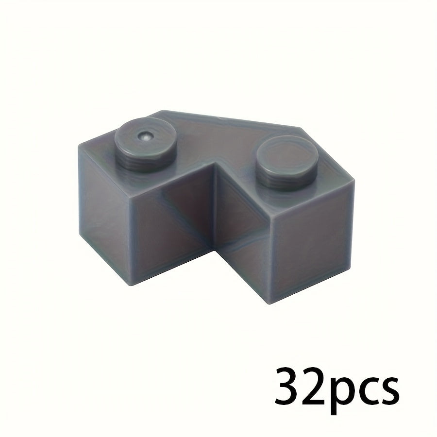 32pcs Wedge Shaped Building Blocks 2x2 Mixed Colors DIY Puzzle Toys