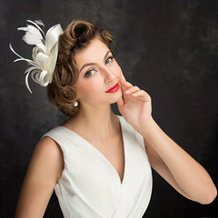 Feather Fascinators Hat Derby Wedding Cocktail Tea Party Church Headwear
