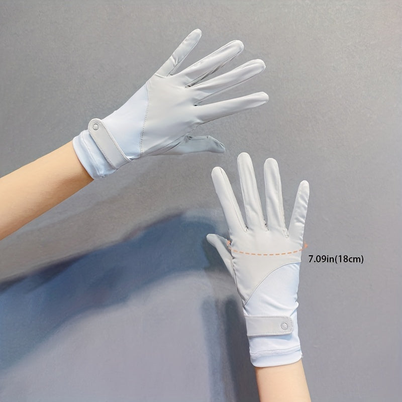 Ice Silk Mesh Gloves Non-slip UV Protection Cycling Driving