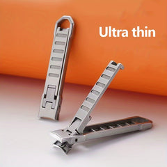 Portable Stainless Steel Folding Nail Clipper for Travel - Large Opening