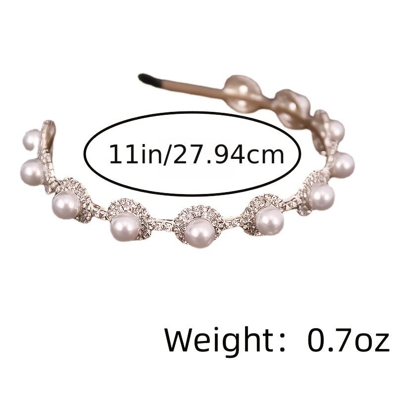 Crystal Faux Pearl Headband Earring Set Bridal Hair Accessories