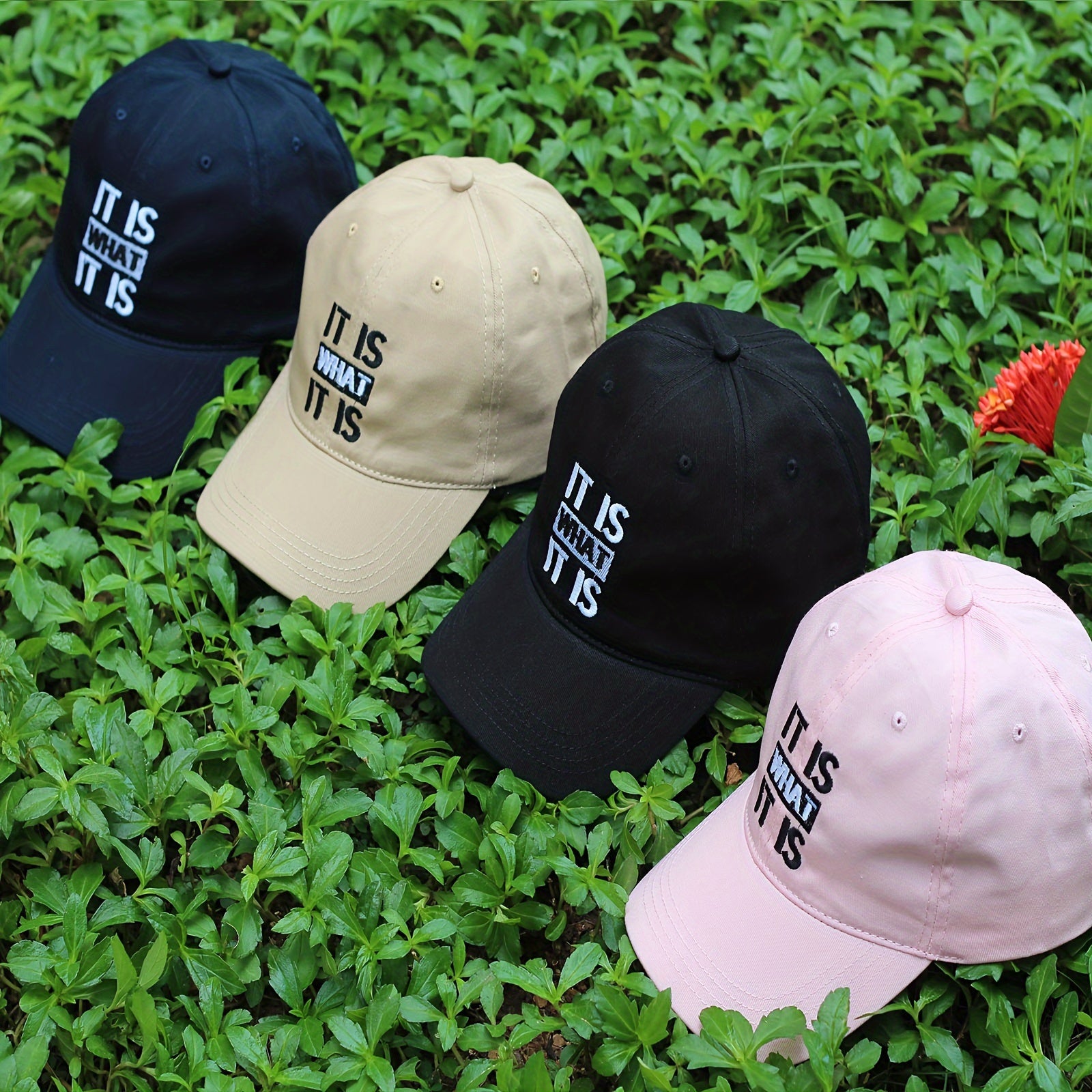 IT IS WHAT IT IS Embroidered Baseball Cap Soft Outdoor Hat Hip Hop Cap Dad Hat