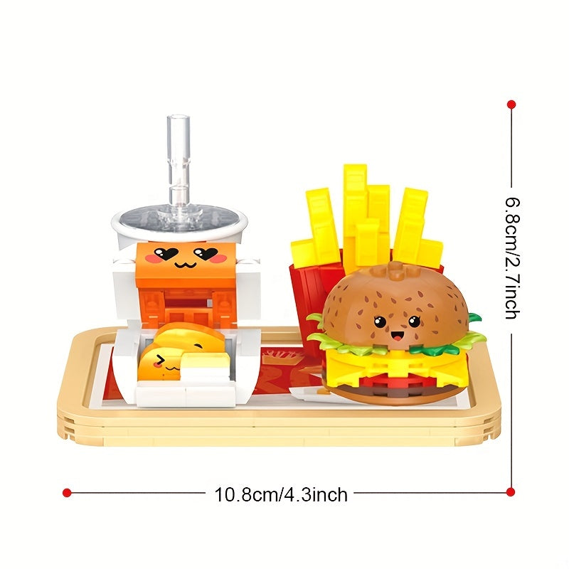 261pc Snack Building Blocks Set French Fries Soft Drink & Burger