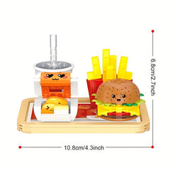 261pc Snack Building Blocks Set French Fries Soft Drink & Burger