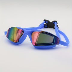 Large Frame Electroplated Swimming Goggles