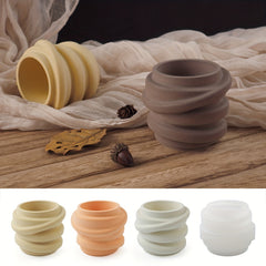 DIY Gypsum Cement Aromatherapy Candle Cup Silicone Mold