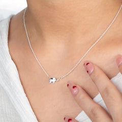 2pcs Silver Elephant Pendant Necklace, Gift For Mom And Daughter