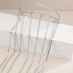 Long Tassel Rhinestone Hair Hoop Fairy Flash Head Hoop