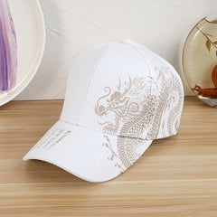 Unisex Sunshade Breathable Baseball Cap Dragon Pattern