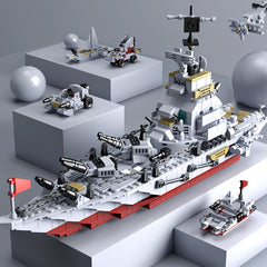 BRICZPLAY Military Aircraft Carrier Battleships and Warplane