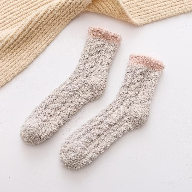 Men's Cozy Fleece Crew Socks for Winter