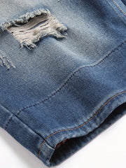Men's Distressed Denim Shorts Casual Street Style Summer Wear
