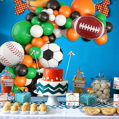Sport Birthday Party Decorations Balloon Garland Kit with Foil Balloons