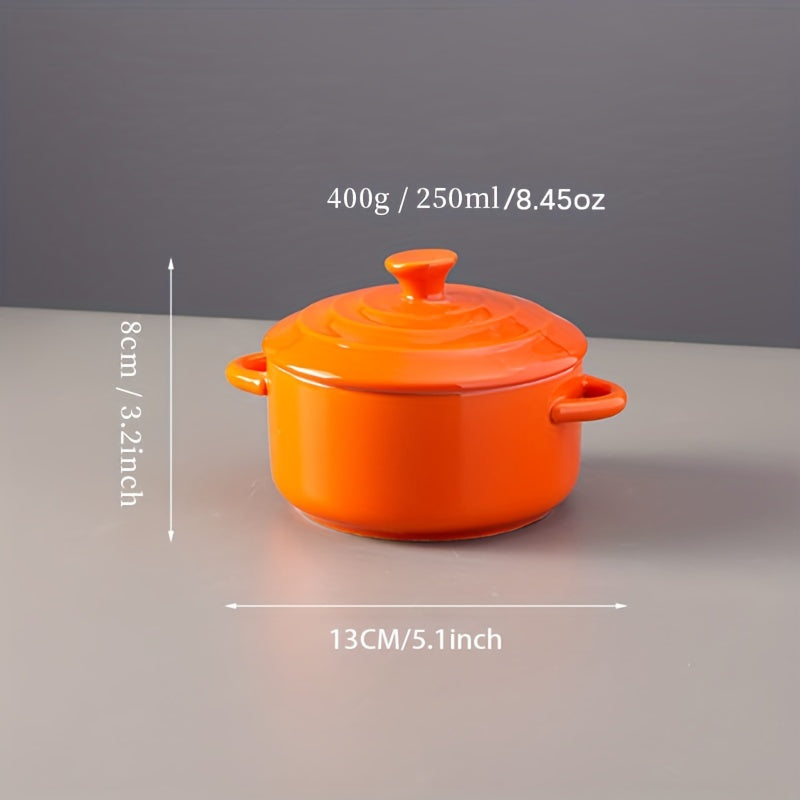 Mini Cocotte Set with Handles and Lids for Easy Cooking and Serving
