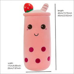 Fruit Milk Tea Cup Pillow Anime Soft and Cozy Home Decor