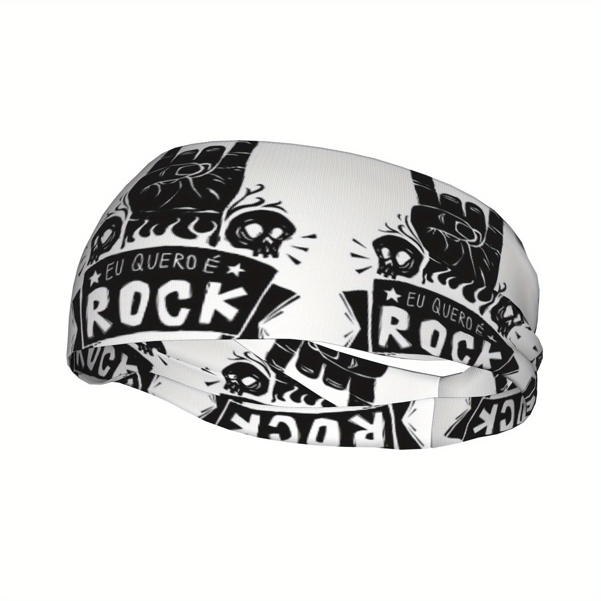 Rock 'n' Roll Sports Headband Sweat Wicking Polyester Yoga Gym Running