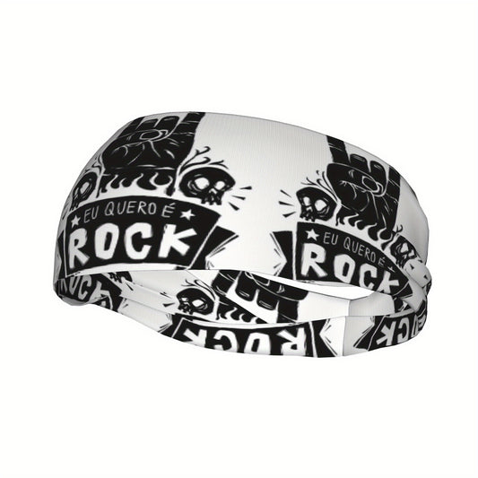 Rock 'n' Roll Sports Headband Sweat Wicking Polyester Yoga Gym Running