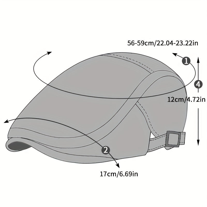 Men's Fabric Beret Newsboy Hat Summer Breathable Hat