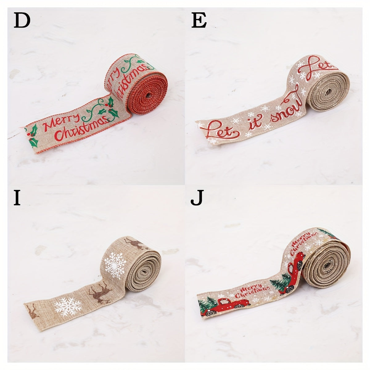 Christmas Burlap Ribbon Polka Dot Tree Decoration Japanese Ribbon