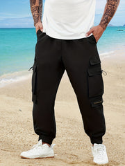 Men's Cargo Pants Active Drawstring Loose Pants