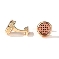 Men's Striped Shirt Cufflinks Set