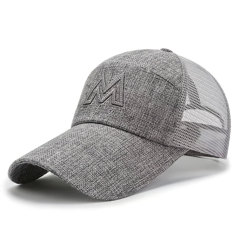 Men's Summer Fishing Baseball Cap Breathable Sporty Peaked Cap