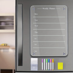 20x30 Acrylic Magnetic Dry Erase Board for Fridge Clear Magnet Calendar