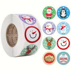 500pcs Christmas Snowman Reward Stickers Self-adhesive Toys Label