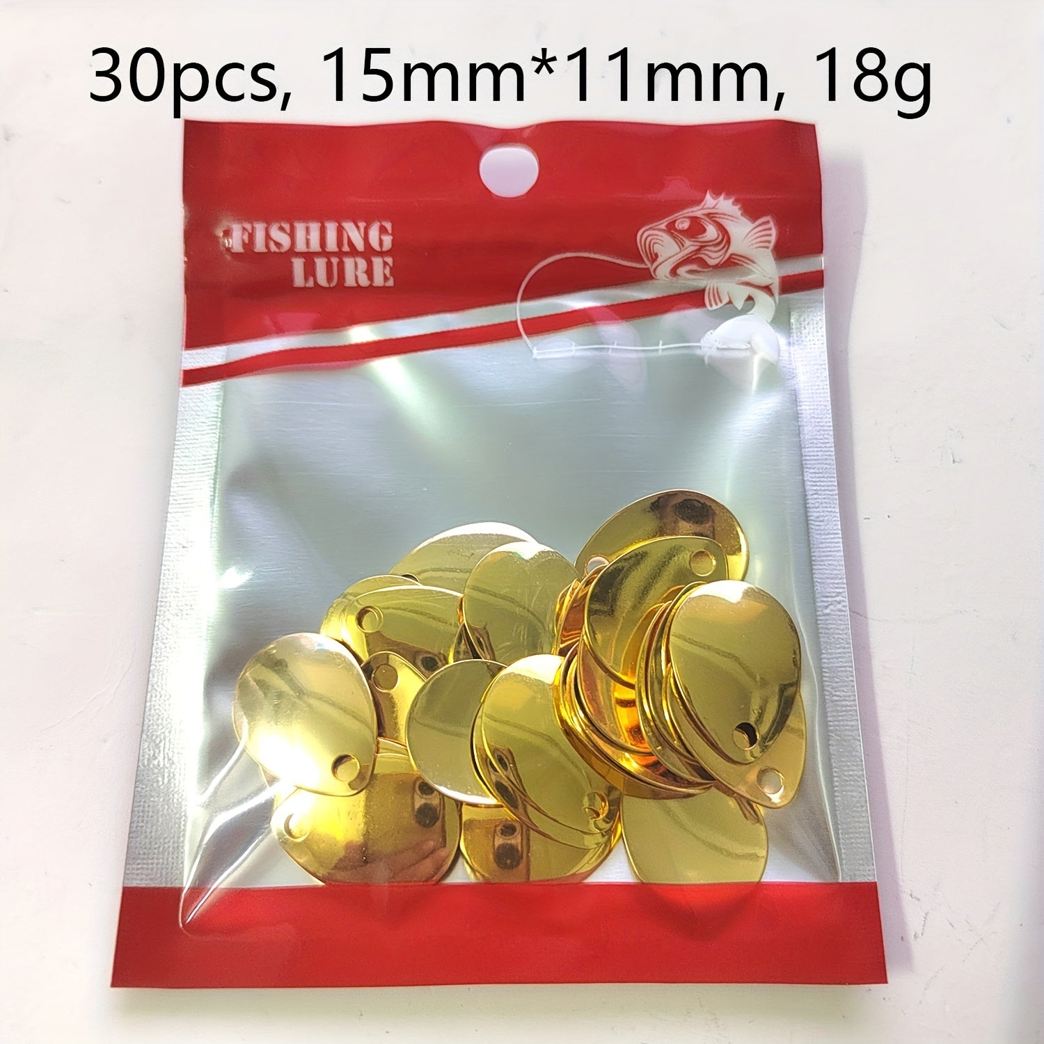 30pcs Spinner Baits Metal Lure Making Supplies Fishing Accessories