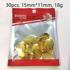 30pcs Spinner Baits Metal Lure Making Supplies Fishing Accessories