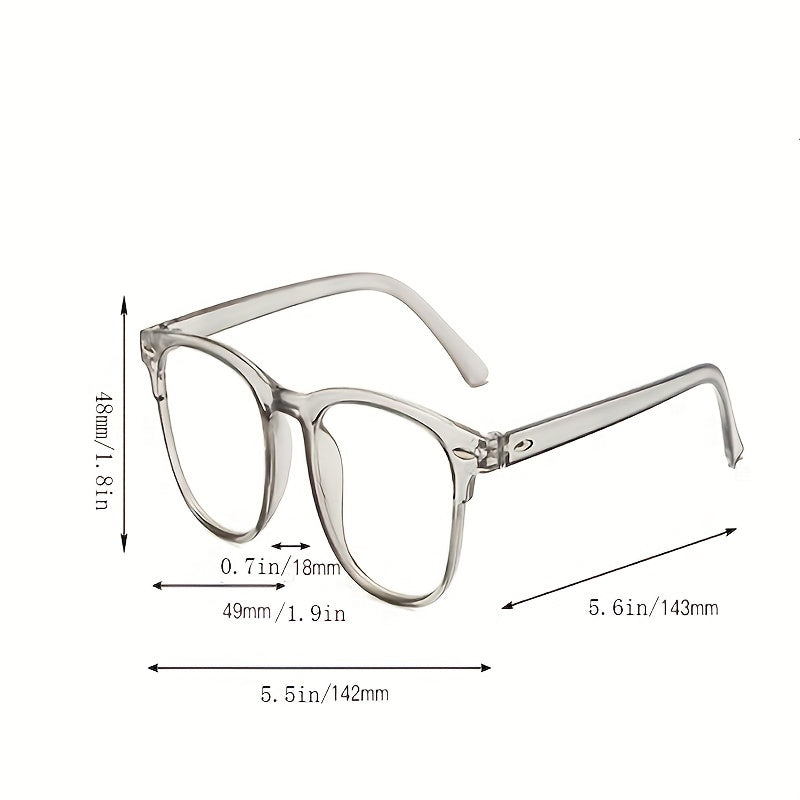 Square Anti Light Glasses For Women Men Students Jelly Glasses Frame