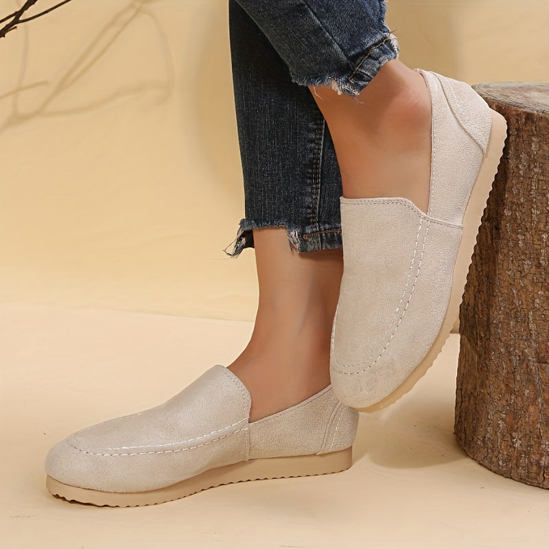 Women's Comfy Flat Loafers Slip On Low Top Shoes
