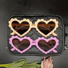 Heart Frame Sunglasses for Kids UV Protection Outdoor Travel Party Gift