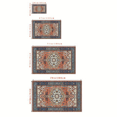Boho Entryway Rug Small Throw Kitchen Area Rugs For Bedroom Non Slip Low Pile