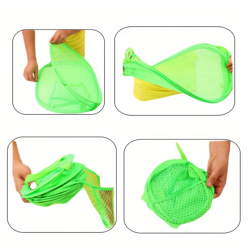 Portable Pop Up Mesh Laundry Hamper - Collapsible Basket for Dirty Clothes