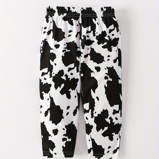Baby Girls Leopard Graphic Casual Trousers