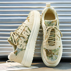 Men's Canvas Low Top Sneaker Lace up Casual Shoes With Good Grip