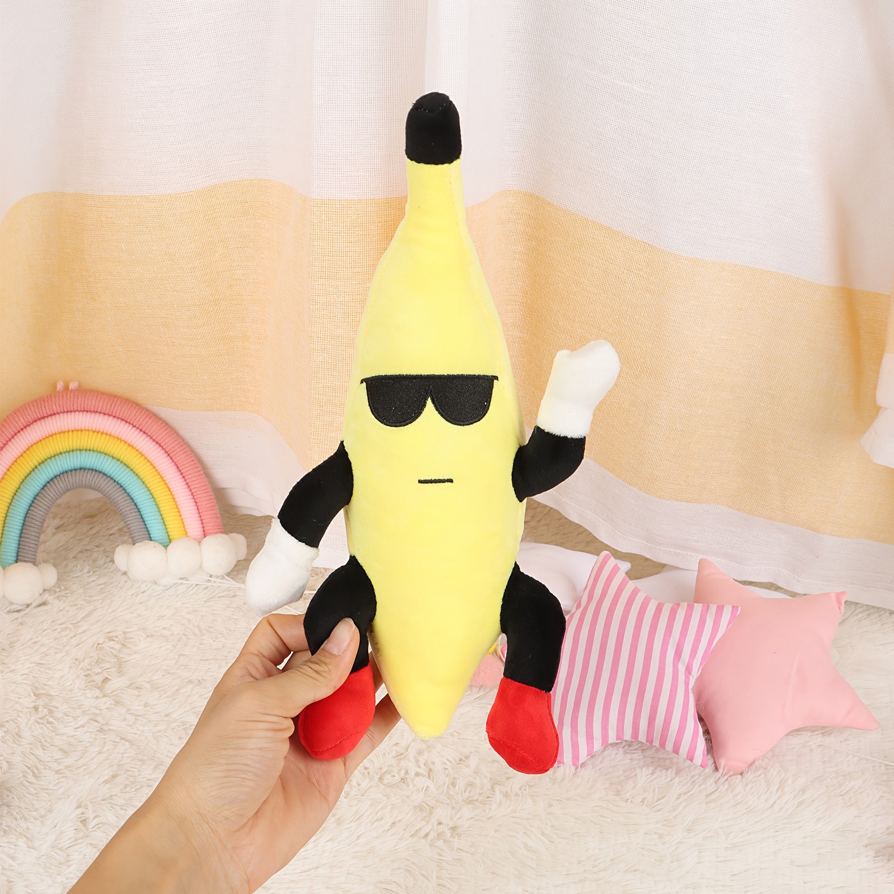 Stumble Guys Plush Doll Yellow & Red Accents