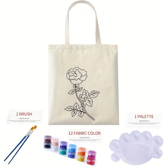 DIY Painting Handbag Linen Shoulder Bag for Women