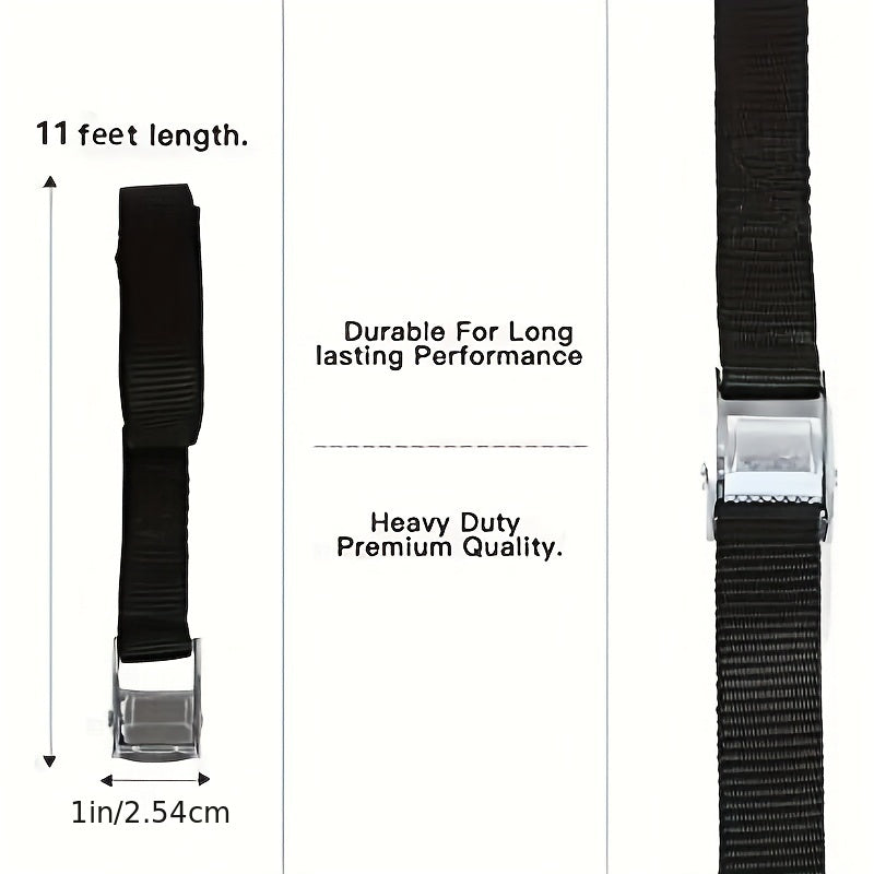 Heavy Duty Ratchet Strap with Metal Buckle - Cargo Binding