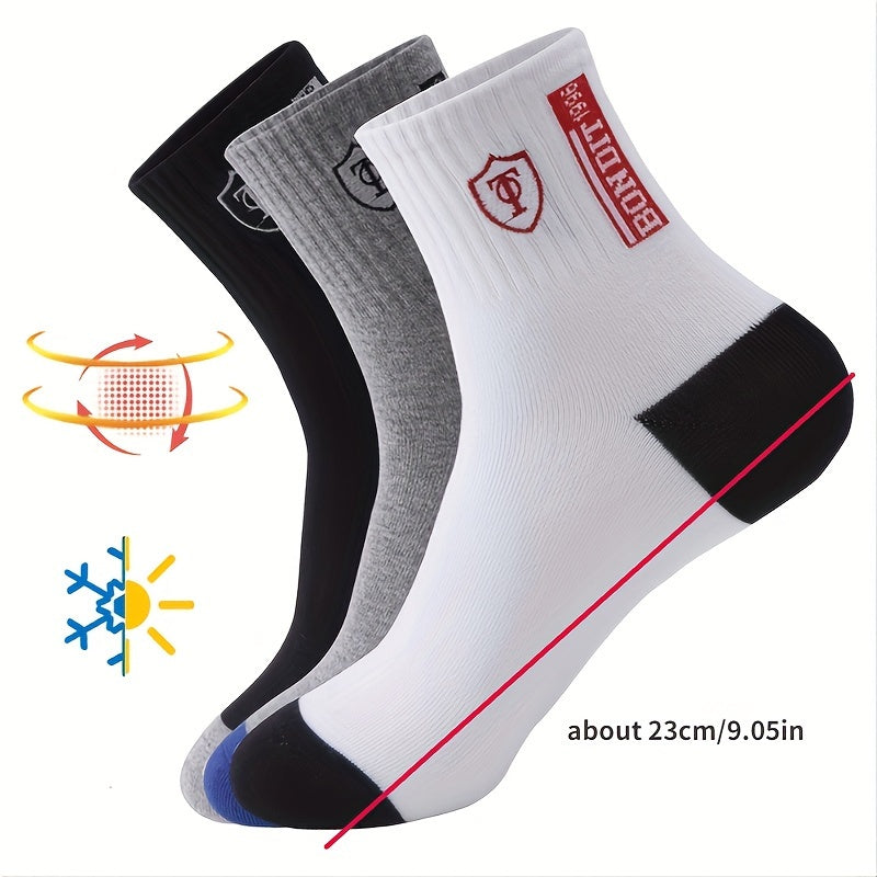 3 Pairs Men's Sweat-Absorbing Ankle Socks