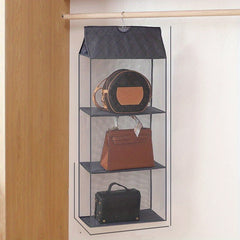 4-Layer Hanging Purse Organizer Closet Wardrobe Space Saving Bag