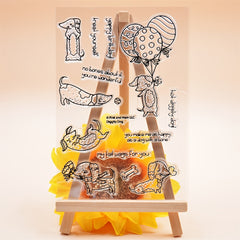 Cartoon Dog Silicone Stamp for Card Making Scrapbooking Crafting