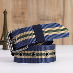 Adjustable Webbing Waist Belt Casual Canvas Belts For Men