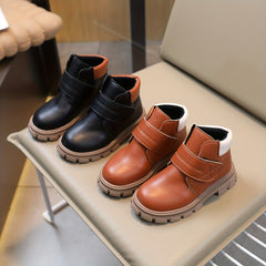 Boys Kids Hook and Loop Fastener Non Slip Boots