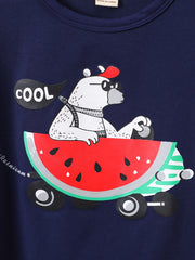 Boys Bear Watermelon Car Outfit T shirt & Shorts Summer Kids Clothes